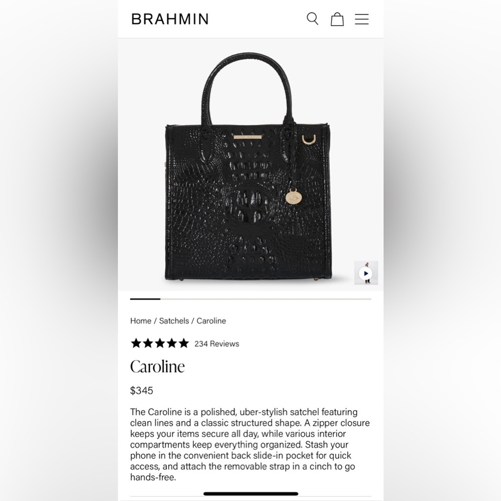 NWT Brahmin Caroline handbag 
Genuine leather